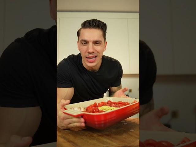 Tomaten Knoblauch Feta Pasta