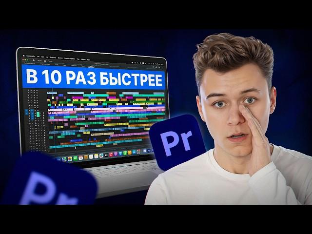 10 ЛАЙФХАКОВ как монтировать быстрее - Adobe Premiere Pro