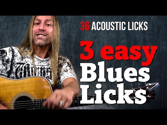 3 Easy Blues Licks for Acoustic Guitar | Steve Stine | GuitarZoom.com