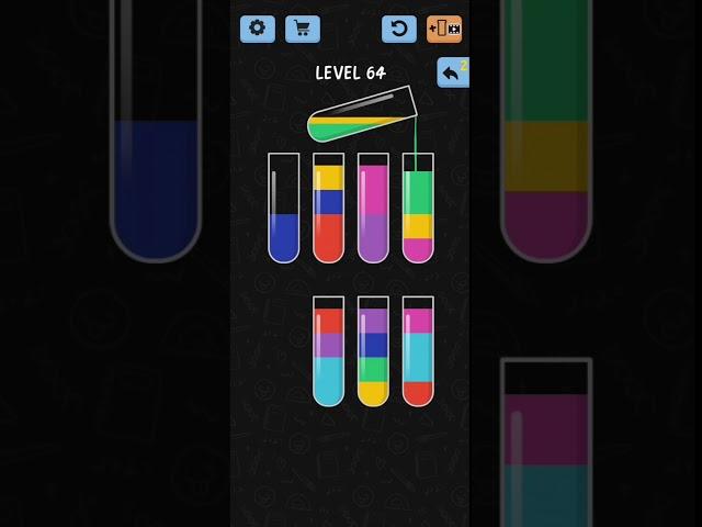 Water Color Sort Level 64 Walkthrough Solution iOS/Android