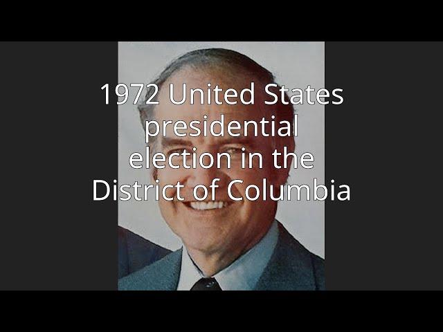 1972 United States presidential election in the District of Columbia