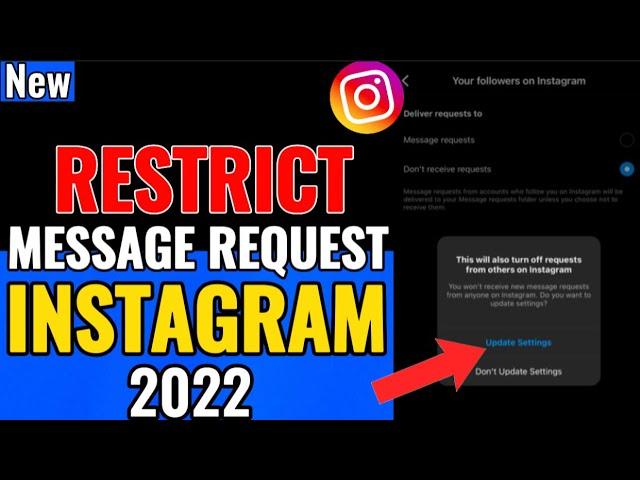 How to Turn Off Message Request on Instagram 2022 | Stop Message Request on Instagram