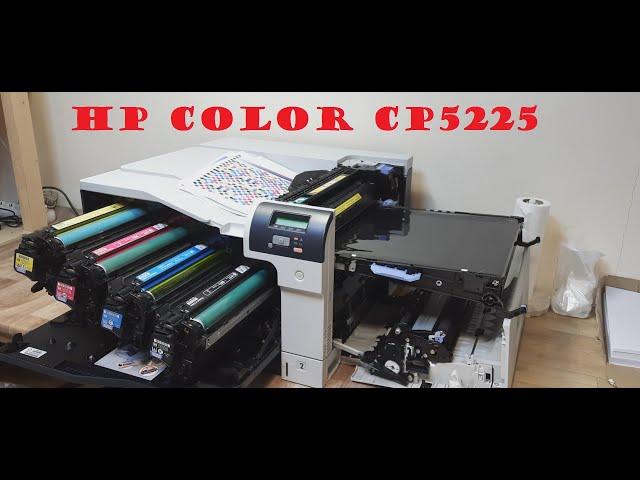 HP Color CP5225 Stripes Transfer ribbon. Cleaning, replacing the squeegee