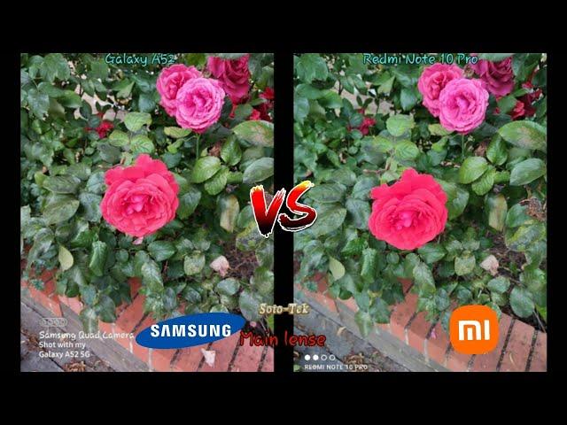 Galaxy A52 5G vs Redmi Note 10 Pro Camera comparison. Which one is better? detailed comparison.