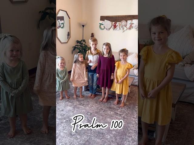 Our kids studied and surprised us with motions as the recited Psalm 100 together! #bible #faith #fyp