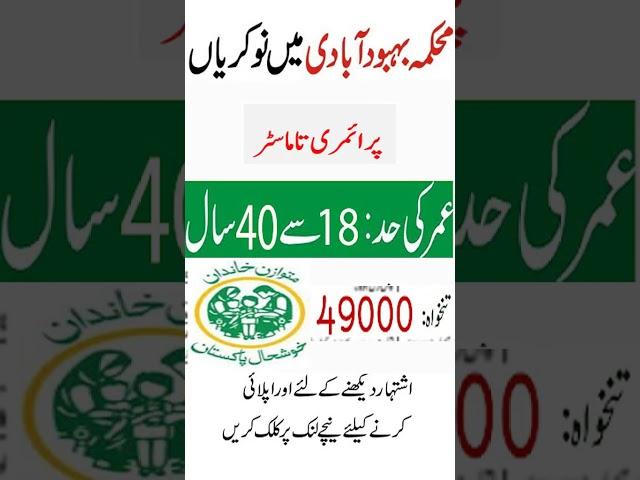 Population Welfare Department Jobs 2024 | New Government Jobs 2024