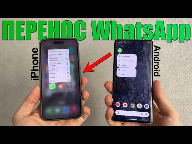 БЕЗ ПК! Как перенести все данные и чаты WhatsApp на iPhone 16 с Android за минуту!