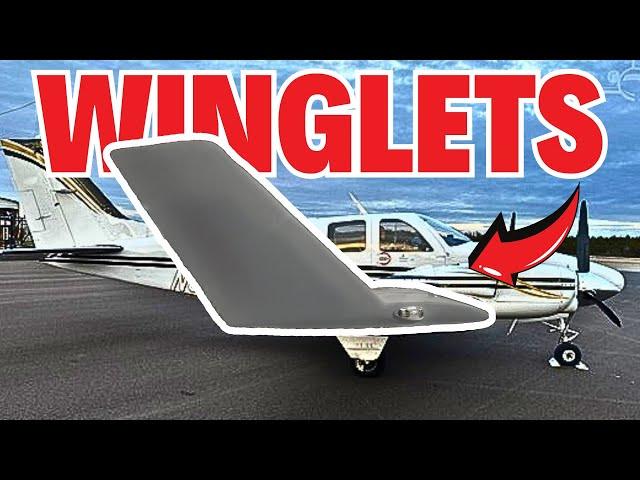 58P Baron Long Range Fuel Tanks & Winglets #mikejonesaircraft #winglets #beechcraft