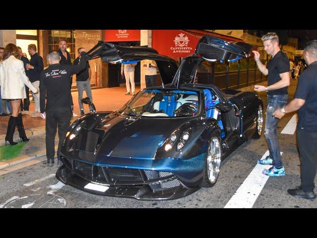 F1 NICO HÜLKENBERG Driving his PAGANI HUAYRA TEMPESTA with his Girlfriend through Monaco at Night!!