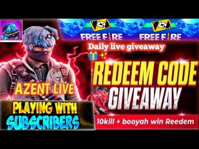 WEDNESDAY LIVE GIVEAWAY WITH AZENT LIVE GRENA FREE FIRE LIVE #garenafreefire#giveaway #shortfeed_