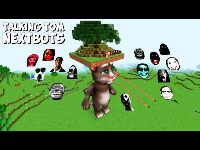 SURVIVAL TALKING TOM ISLAND with JEFF THE KILLER OBUNGA and 100 NEXTBOTS in Minecraft