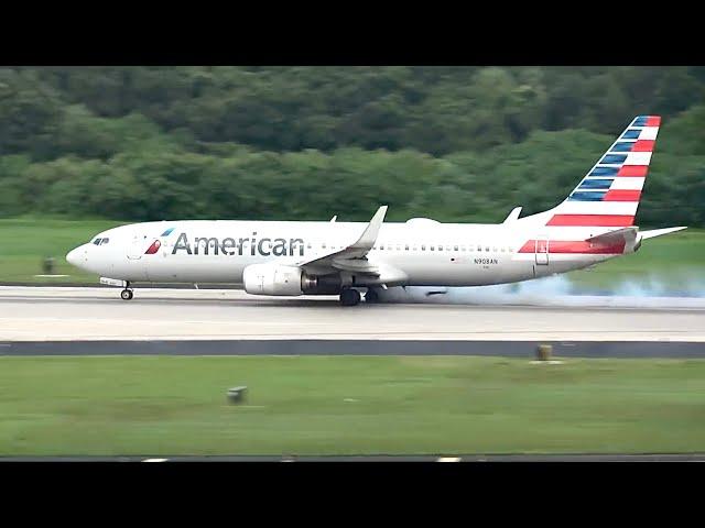 Plane Tire Explodes On Takeoff