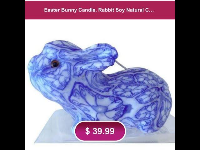 Easter Bunny Candle, Rabbit Soy Natural Candle, Vegan Candle, Handmade Candle, Bunny Shaped Candl...