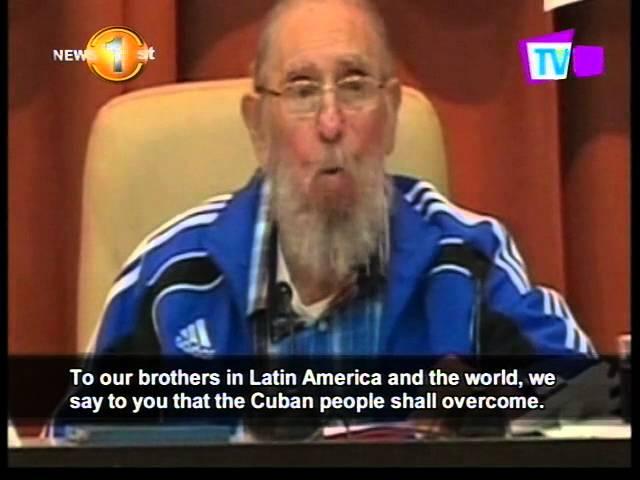 Former Cuban leader Fidel Castro gives possible farewell speech