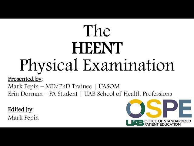 The HEENT Physical Examination