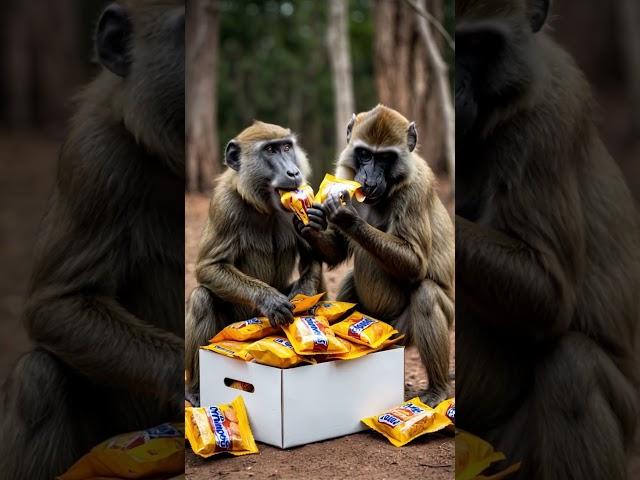 Curious Hands Steal All the Tourists' Food @vdsmonkey2228 #cute #monkey #funny #food