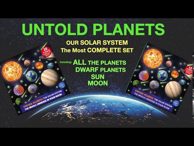 UNTOLD PLANETS Glow in The Dark Planets and Stars for Ceiling Solar System Wall Stickers