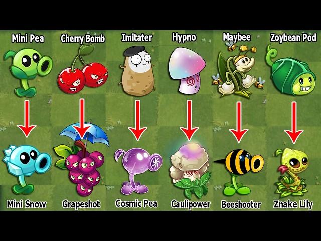 Pvz 2 Discovery - Every NEW & OLD Plants Evolution NOOB - PRO version