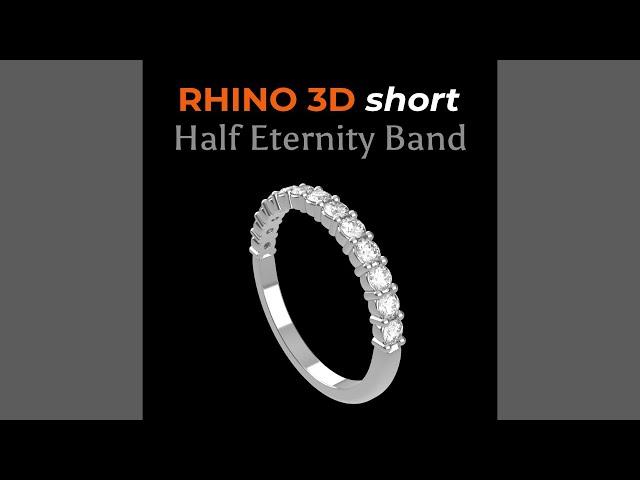 Rhino 3D | Jewelry CAD Design | #Shorts | Half Eternity Band