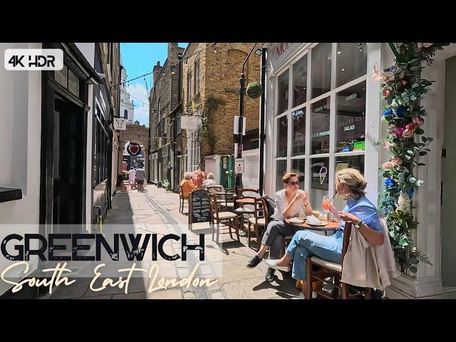 Sunny Day Stroll Through Greenwich, London | 4K HDR Tour