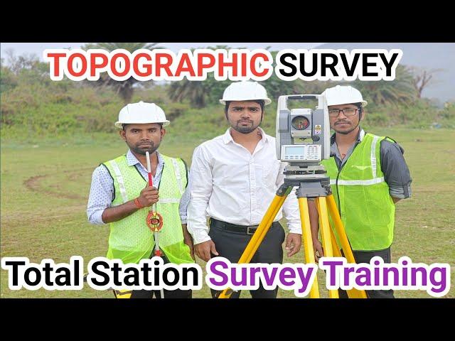 Topographic Survey using Total Station | Total Station Survey Training | Total Station Setup 0 Angle