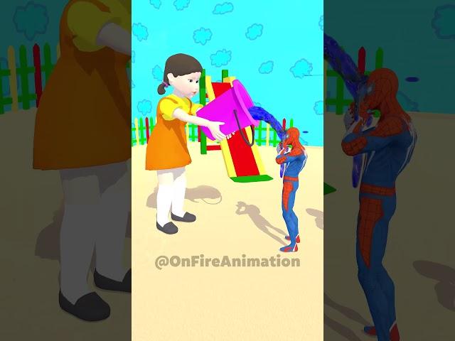 Spiderman grew a big flower! - #animation #spiderman