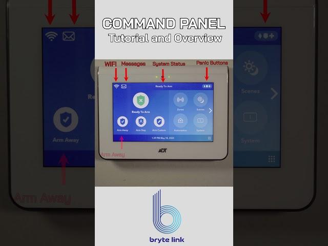 Command Panel Overview #security #adt #tutorial  #homesecurity #homesecuritysystem