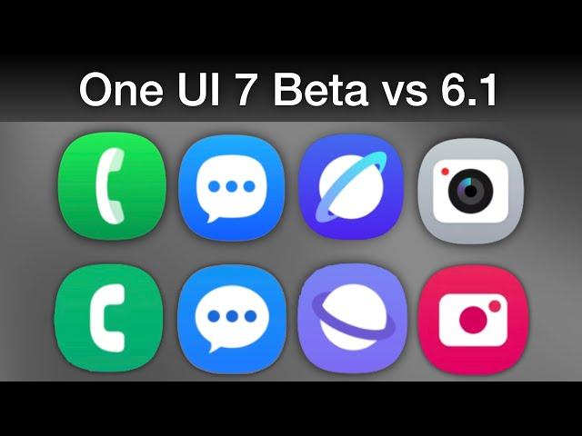 One UI 7 Beta vs One UI 6.1 Icons!