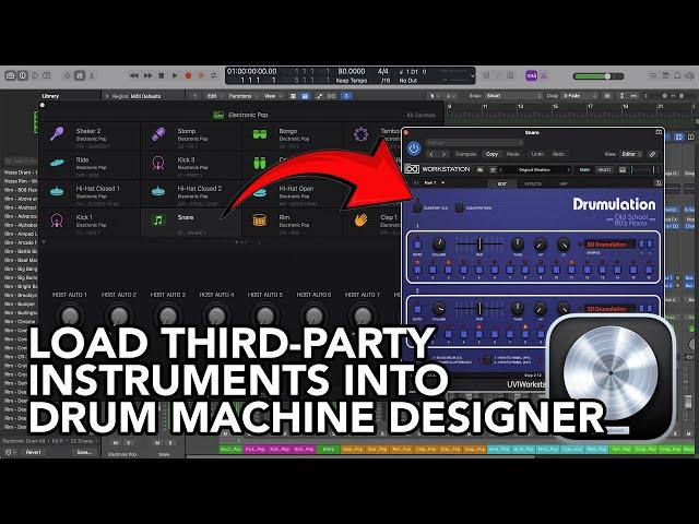 Logic Pro - Third-Party Instruments in Drum Machine Designer