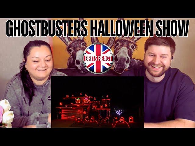 BRITS REACT | Ghostbusters - Ray Parker Jr. Halloween Light Show | BLIND REACTION