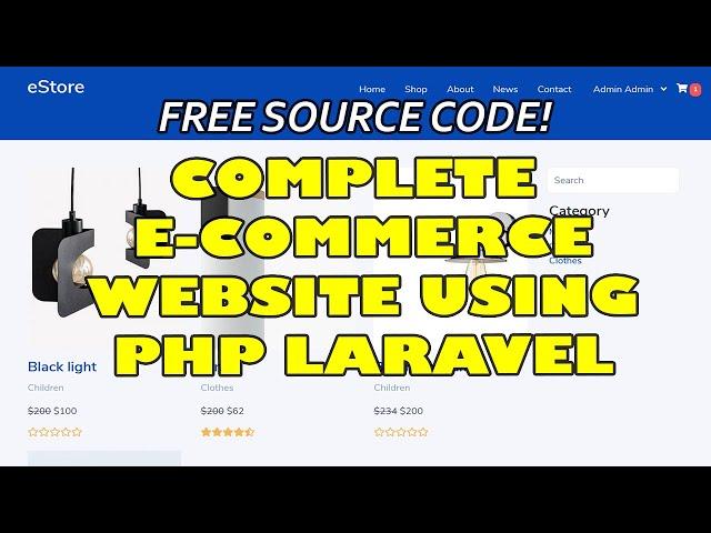 Complete E Commerce Website using PHP Laravel and MySQL | Free Source Code Download