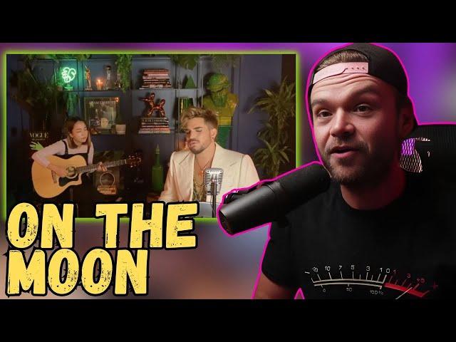 ADAM LAMBERT - ON THE MOON (Acoustic) | REACTION