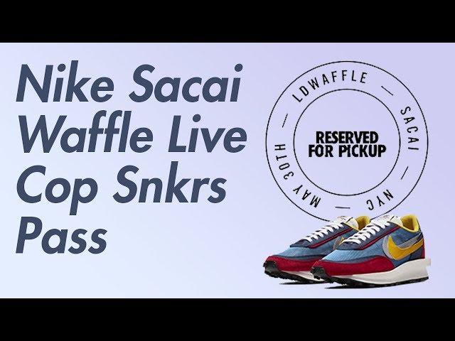 Nike Sacai LD Waffle Live Cop on SNKRS Pass