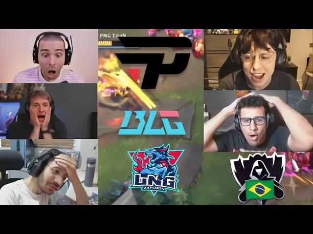 STREAMERS REAGEM aos MELHORES MOMENTOS da Pain Gaming CONTRA a BLG e LNG nos Treinos do Worlds 2024