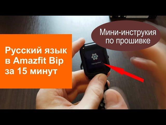 Amazfit Bip на русском языке. Прошивка.