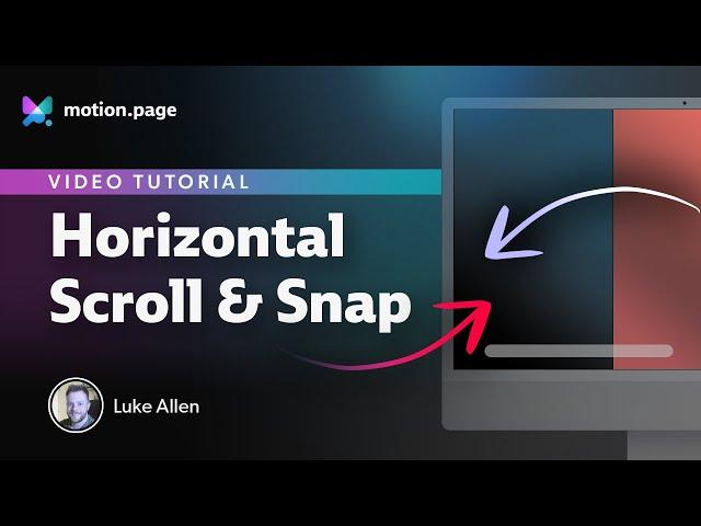 Create a Horizontal Scroll With Snap in WordPress using Motion.page