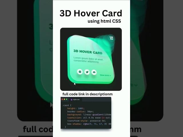 Card hover Effects #css #coding #html #webproject #webdesign #javascript #js #programming #shorts