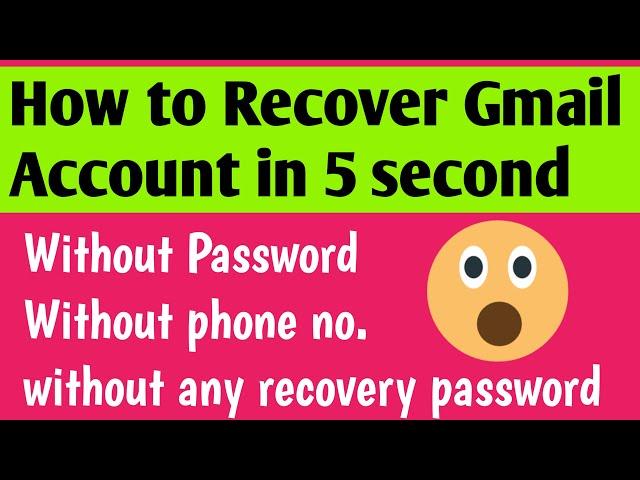 How To Recover Gmail Account Without Phone Number WithOut verification 2020 2021