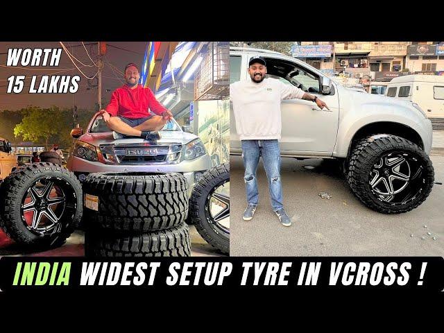 India widest setup tyre in my isuzu vcross  alloy wheels worth 15 lakhs 