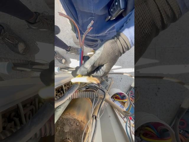 Termination of ac power supply wirings #acrepair #airconditionercleaning