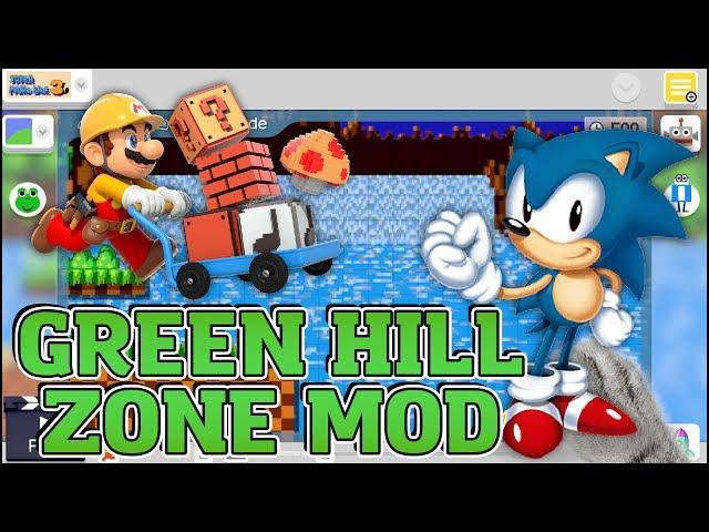 Super Mario Maker Mod - Green Hill Zone - Sonic the Hedgehog