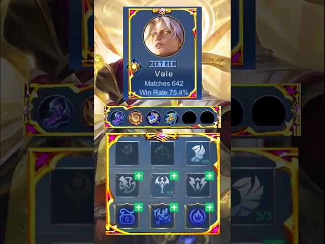 Vale Best Build 2023 | Vale Build and Emblem Setup - Mid Lane Tips ~ Mobile Legends: Bang Bang