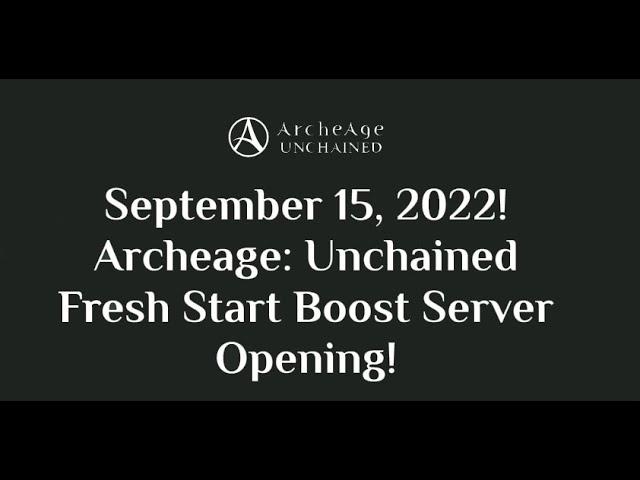 Unchained fresh start server coming soon