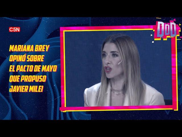 MARIANA BREY: "No me parece EXTORSIVO el PACTO de MAYO de MILEI"