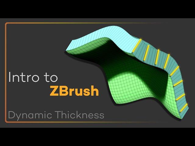 Intro to ZBrush 036 - Add Dynamic Thickness non destructively to models - great for cloth sims!!