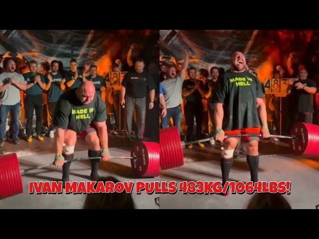 Ivan Makarov Pulls an Incredible 483KG/1064LBS Deadlift!