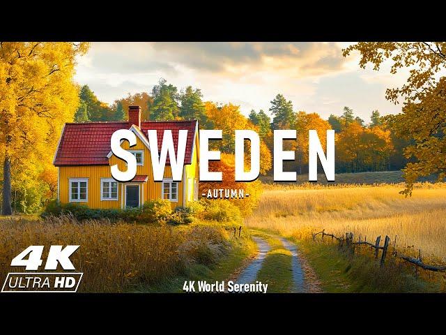 Autumn Sweden 4K Ultra HD • Stunning Footage Sweden, Scenic Relaxation Film with Calming Music.