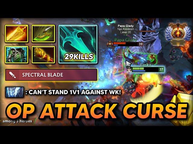 BRUTAL ATTACK CURSE CARRY Wraith King With 29KILLS Even Spectre Can't Stand 1v1 | 7.37e DOTA 2