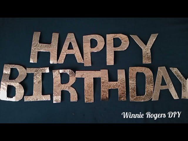 Birthday decoration ideas at home/ letter cutting tutorial from A to Z