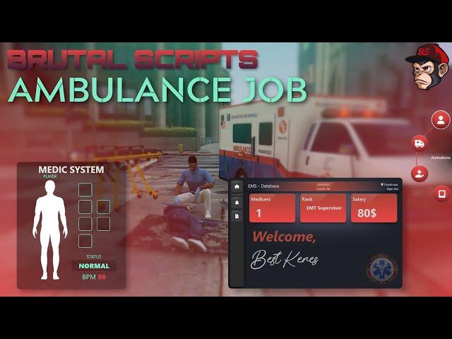 FiveM Ambulance Job [ESX & QBCore/QBOX] | Brutal Scripts